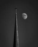 FBC Steeple with Rising Moon