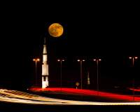 Moon Over Saturn V